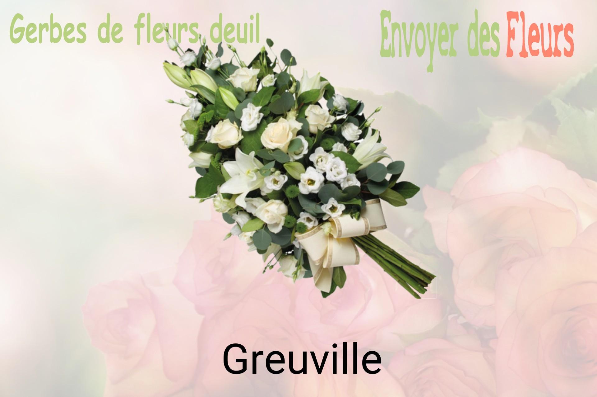 Gerbe de fleurs de deuil livrée à Greuville